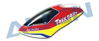 Align 500 Painted Canopy (Red - T-Rex 500)