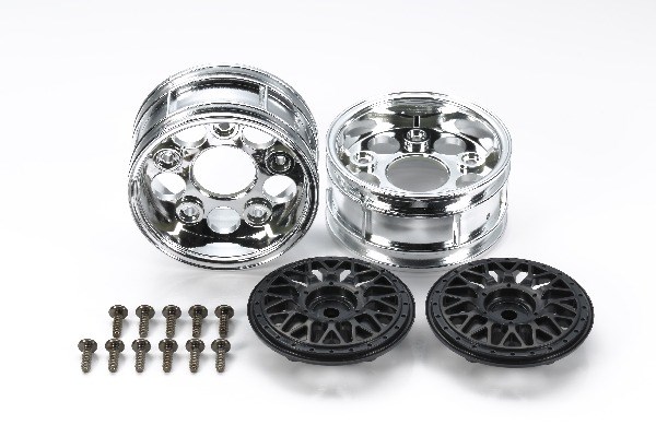 TAMIYA 54794 2-Piece Mesh Wheels (2pcs., Black) - 2