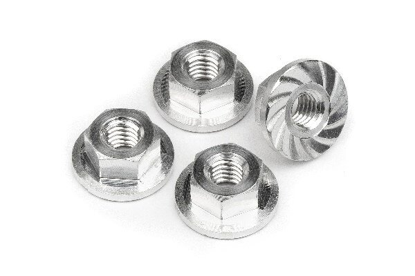 HPI HP103908 Serrated Flange Nut M4X10.8Mm (4Pcs)