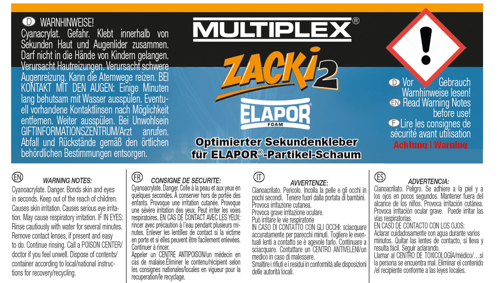 Multiplex Zacki 2 Elapor 20g (Blister) - 3