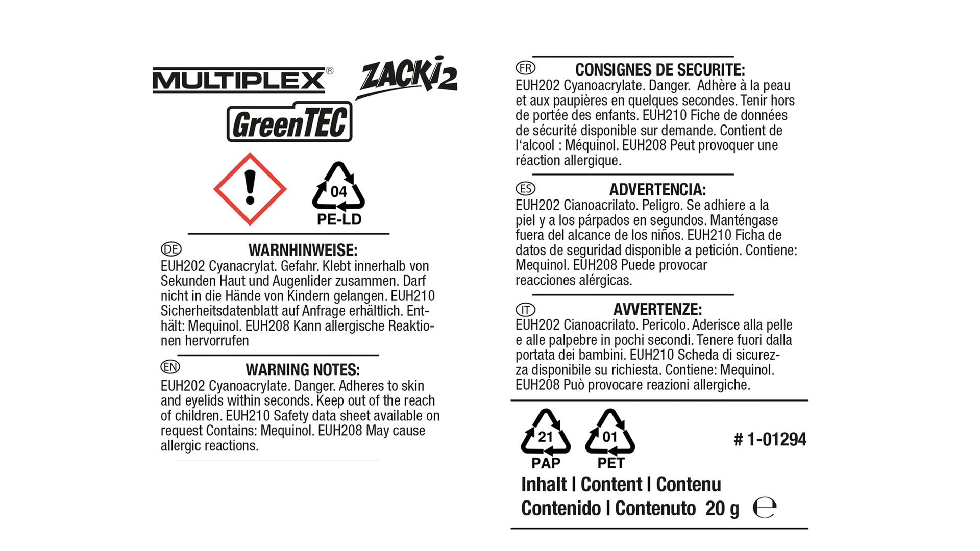 Multiplex Zacki 2 Greentec 20g - 2