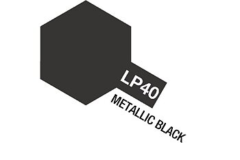 TAMIYA 82140 Lacquer Paint LP-40 Metallic Black