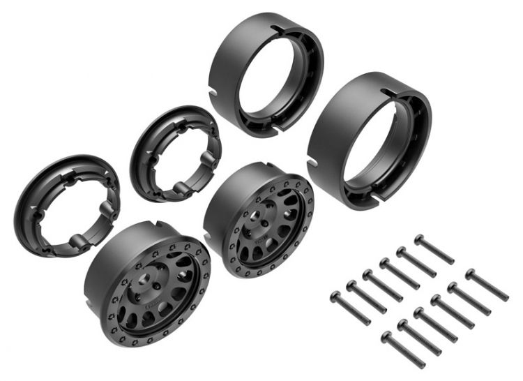 Traxxas 9781 Fälg Method Race 105 Beadlock Svart 1.0" (2)