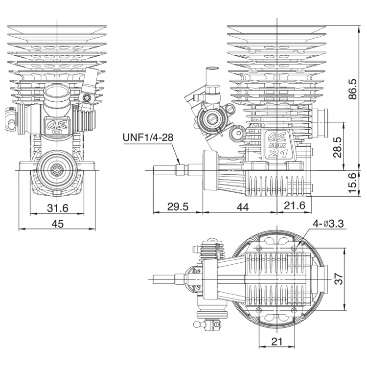 O.S. SPEED R21GT On-Road /T2060SC Combo - 9
