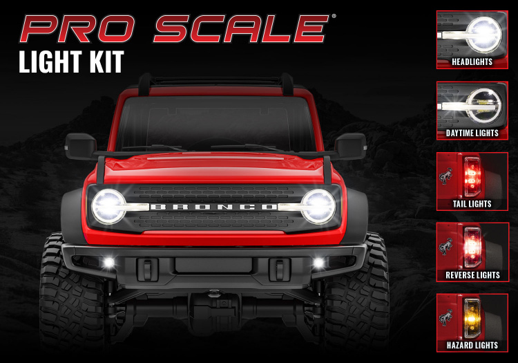 Traxxas 9783 LED Ljus Fram- och Bak Set Komplett TRX-4M Bronco - 3