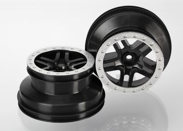 Wheels SCT Split-Spoke Black-Satin 2.2/3.0" 4WD/2WD Rear (2)