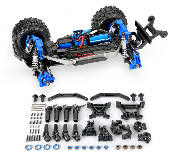 Traxxas 9080X Uppgradering Extreme Heavy Duty Blå Hoss, Rustler, Slash, Raptor R - 4x4 - 9