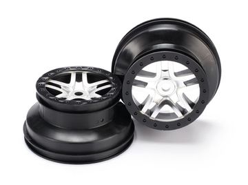 Traxxas 5974 Fälg Split-Spoke Krom-Svart (14mm) 2.2/3.0" (2)