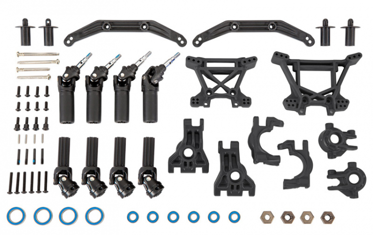Traxxas 9080 Uppgradering Extreme Heavy Duty Svart Hoss, Rustler, Slash, Raptor R - 4x4