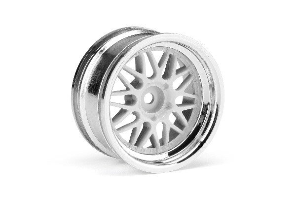 HPI HP106773 Hre C90 Wheel 26Mm Chrome/White (6Mm Offset/2Pcs)
