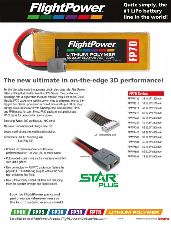 Li-Po Batteri 4S 14,8V 2150mAh 70C T-Kontakt - 2