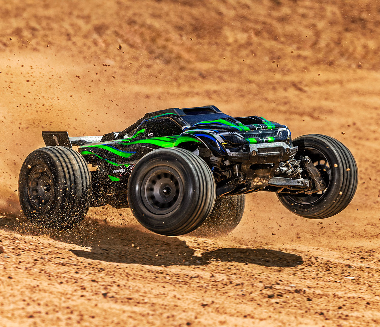 Traxxas Mini XRT RTR TQi VXL-3s Grön - USB-C Laddare / 2s LiPo - 2