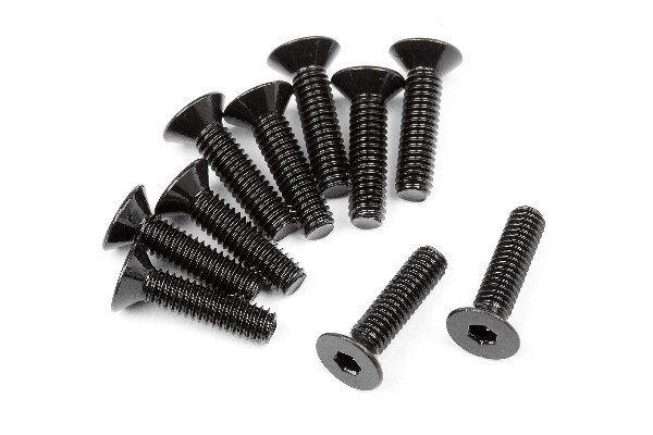 HPI HP107375 Flat Head Screw M2.5X10Mm (Hex Socket/10Pcs)