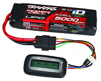 Traxxas 2968X Li-Po Voltmätare/Balanserare med Adapter-Kabel