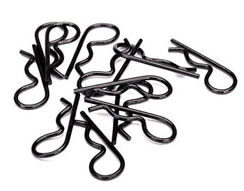 Body Clips Heavy Duty Black (12)