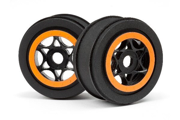 HPI HP107855 Ah-64 Wheel Black/Orange (42X83Mm/2Pcs)