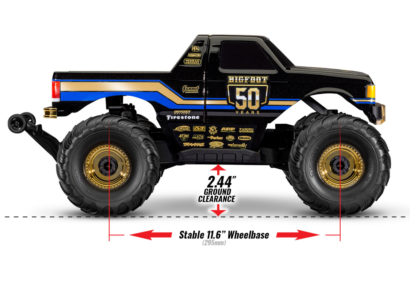 Traxxas BIGFOOT 4x4 BL-2s EHD 1/10 RTR TQ 50th Anniversary - 30