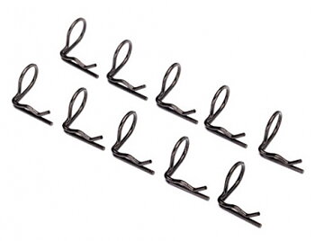 Body Clips Angled Black (10)