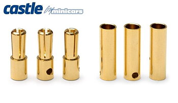 Castle Creations 4mm Bullet Kontakter 3par 75A