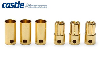 Castle Creations 6.5mm Bullet Kontakter 3par 200A