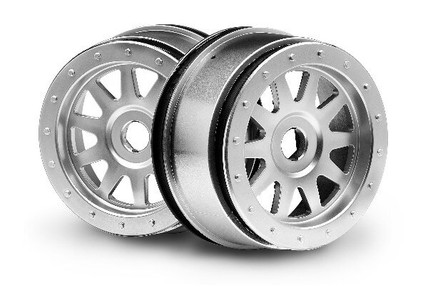 HPI HP108321 Tr-10 Glue-Lock Wheel Matte Chrome (120X60Mm/2Pcs)