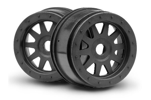 HPI HP108323 Tr-10 Glue-Lock Wheel Gunmetal (120X60Mm/2Pcs)