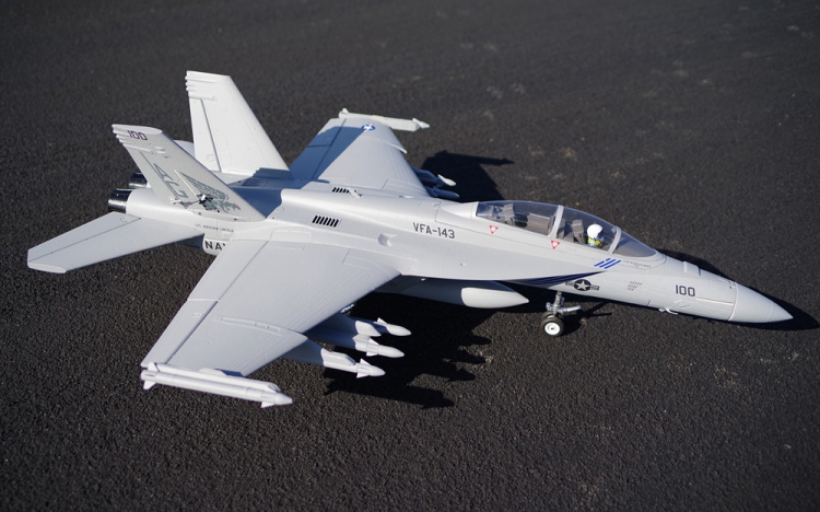 FMS 100P F/A-18F Grå 70mm Fläkt PNP - 4