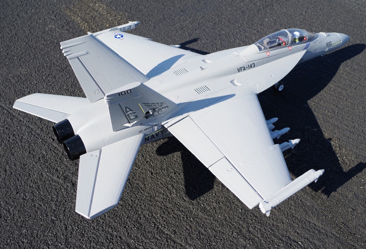 FMS 100P F/A-18F Grå 70mm Fläkt PNP - 5