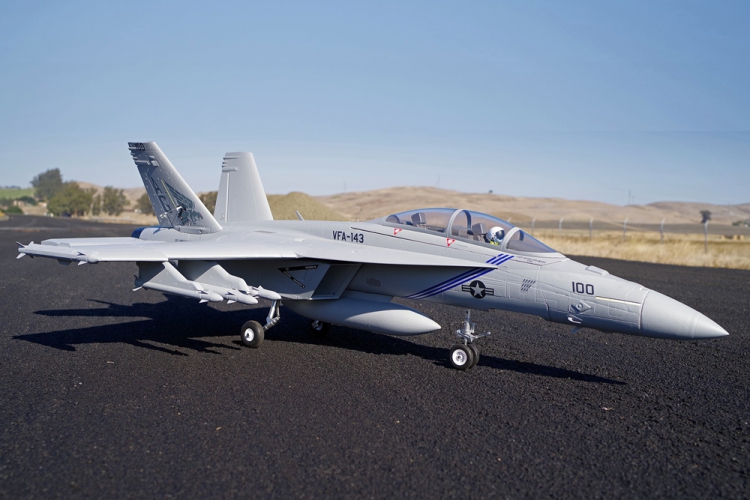 FMS 100P F/A-18F Grå 70mm Fläkt PNP - 6