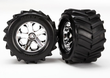 Traxxas 6771 Däck & Fälg Maxx/All-Star Krom 2.8" (2)