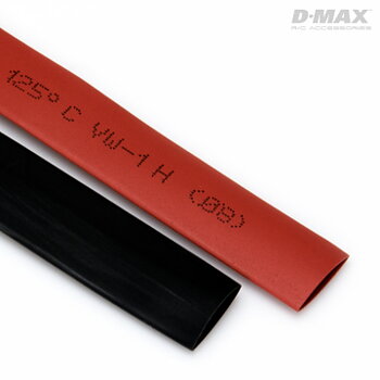 Dynomax B9207 D-Max B9207 Krympslang Röd & Svart D8mm x 1m