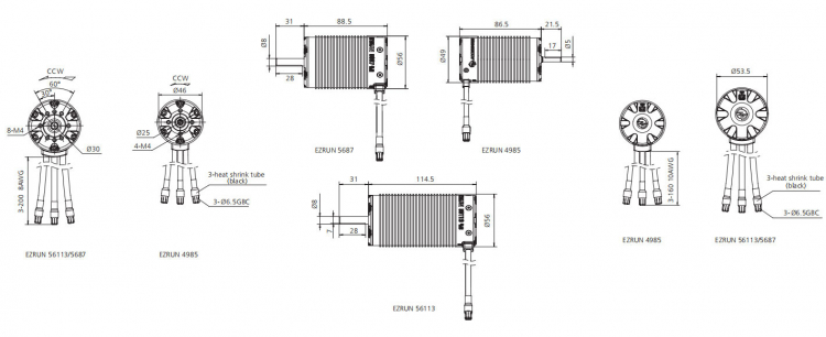 Motor EzRun 4985 1650kV Sensorless - 8