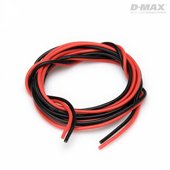 Dynomax B9232 D-Max B9232 Kabel Röd & Svart 20AWG D0.7/1.9mm x 1m