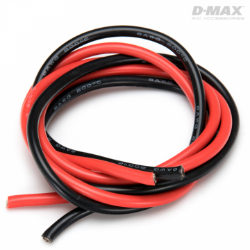 Dynomax B9238 D-Max B9238 Kabel Röd & Svart 8AWG D4.3/6.5mm x 1m