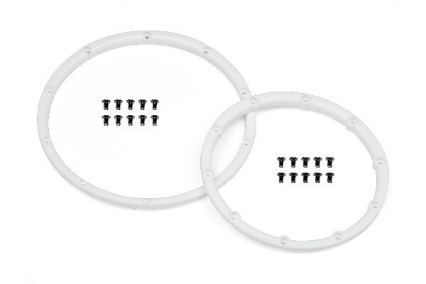 HPI HP110545 Wheel Bead Lock Rings (White/For 2 Wheels)