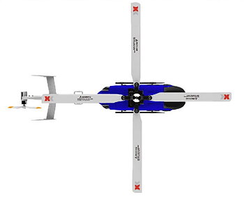 K 124-B, BNF 6CH Flybarless Three Blades Helicopter (mode 2)