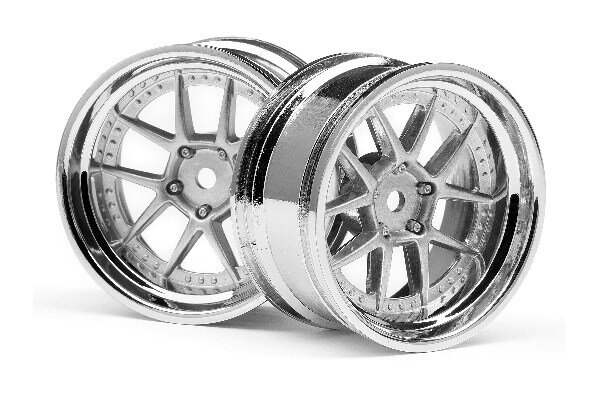 HPI HP111276 Dy-Champion 26Mm Wheel (Chrome/Silver/6Mm Os/2Pcs)