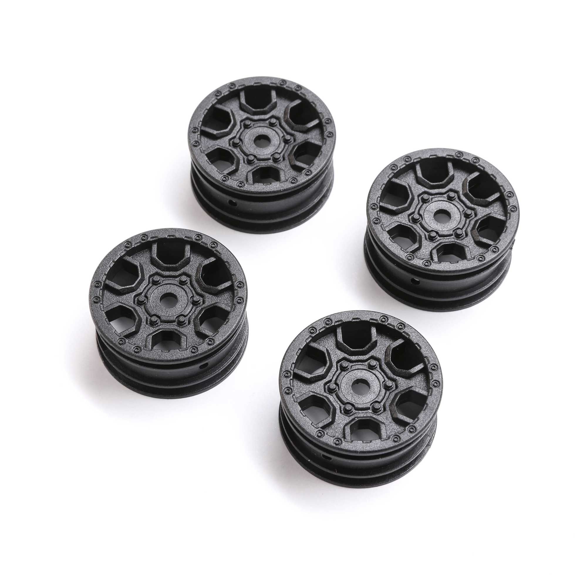 Axial 1.0 Ford Bronco Wheel Black (4): SCX24