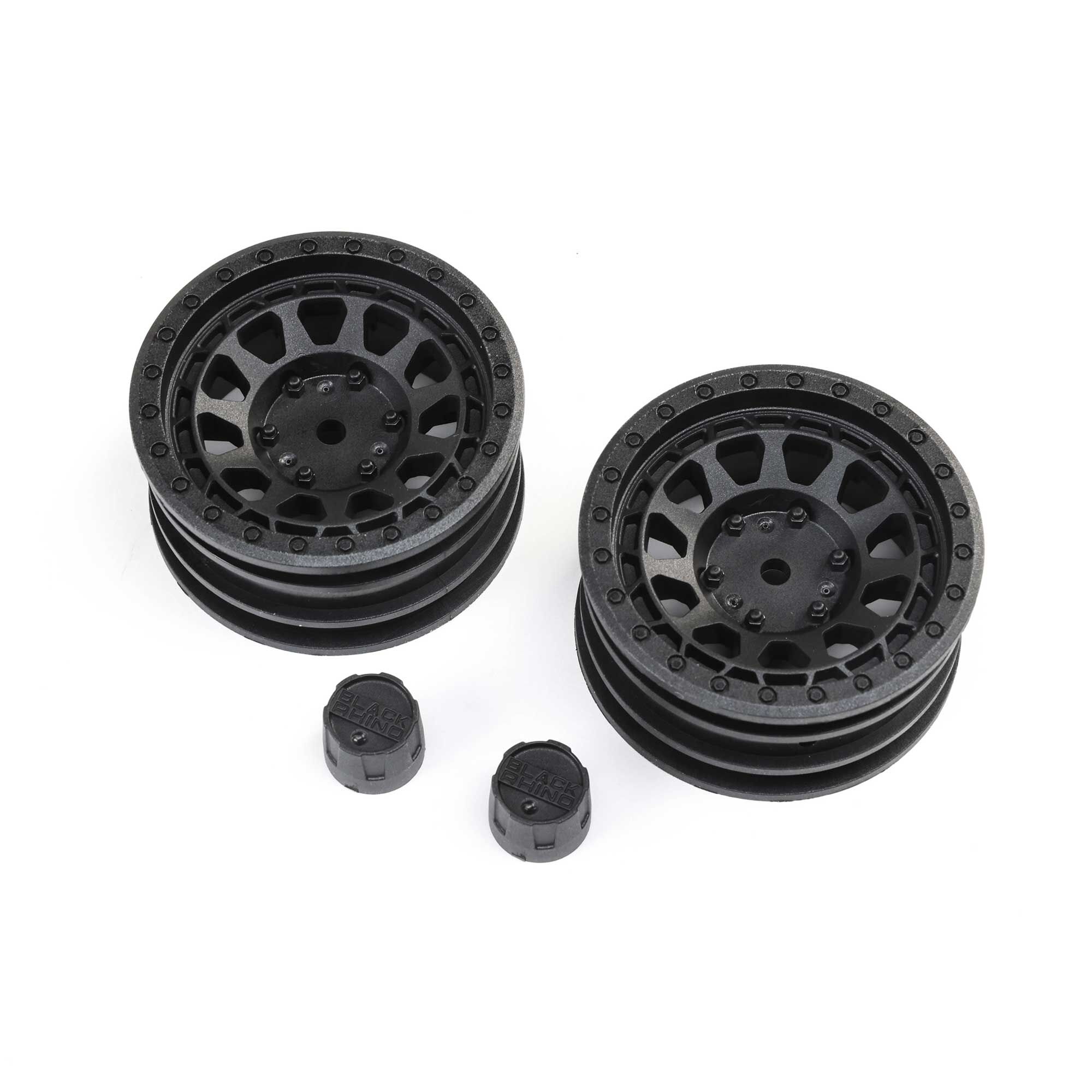 Axial 1.9 Black Rhino Primm Wheels, 12mm Hex, Black (2)