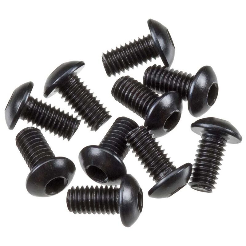 Axial AXA0113 Hex Socket Button Head Black M3x6mm (10)