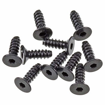 Axial AXA0413 Hex Sckt Tapping Flat Hd M2.6x8mm Blk(10)