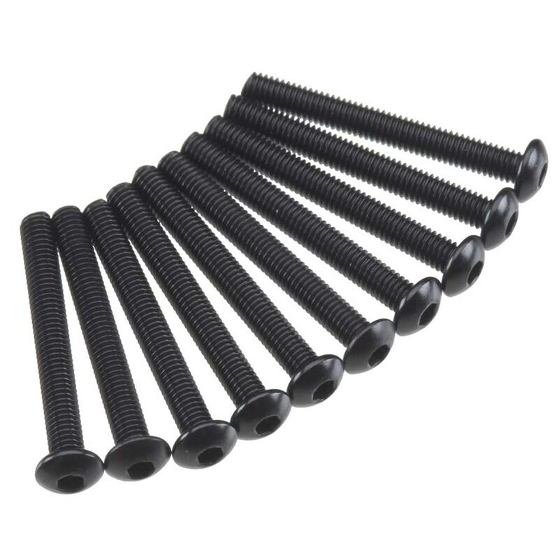 Axial AXA120 Hex Socket Button Head M3x25mm Black (10)