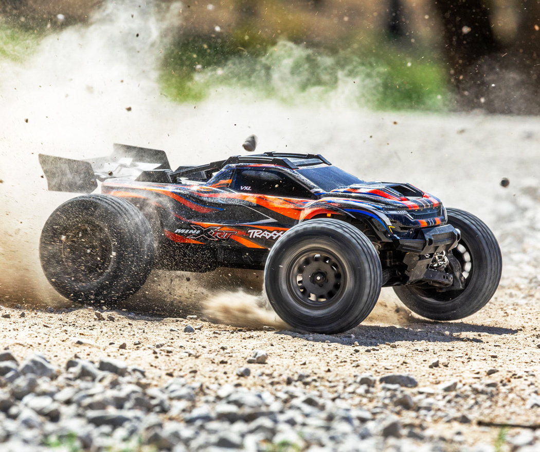Traxxas Mini XRT RTR TQi VXL-3s Orange - USB-C Charger / 2s LiPo - 3