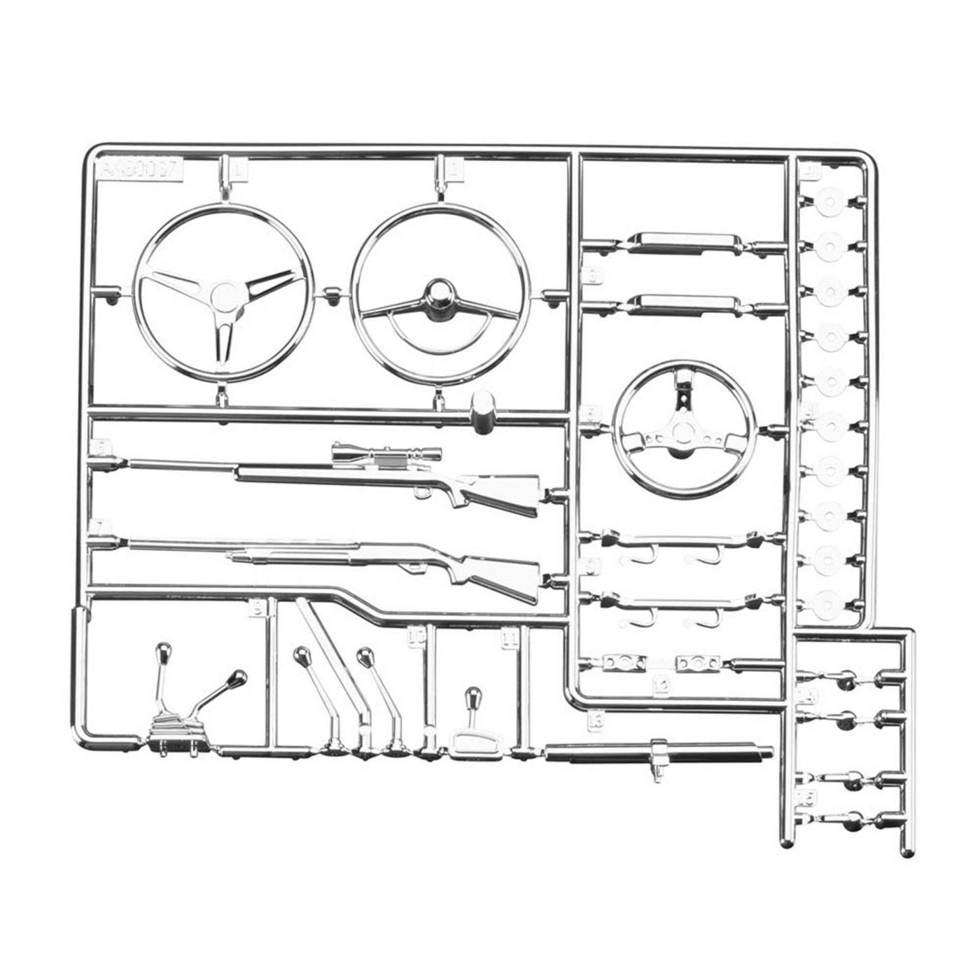 Axial AX80047 Interior Detail Parts Tree Chrome