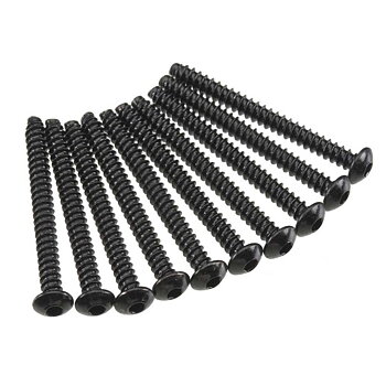 Axial AXA441 Hex Tap Button Head M3x30mm Black (10)