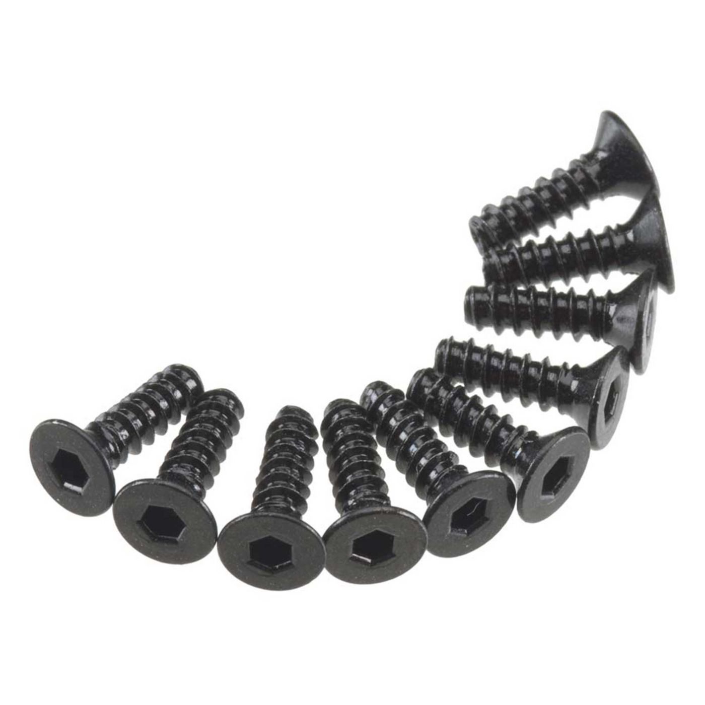 Axial AXA465 Hex Socket Tap Flat Head M3x10mm Black (10)