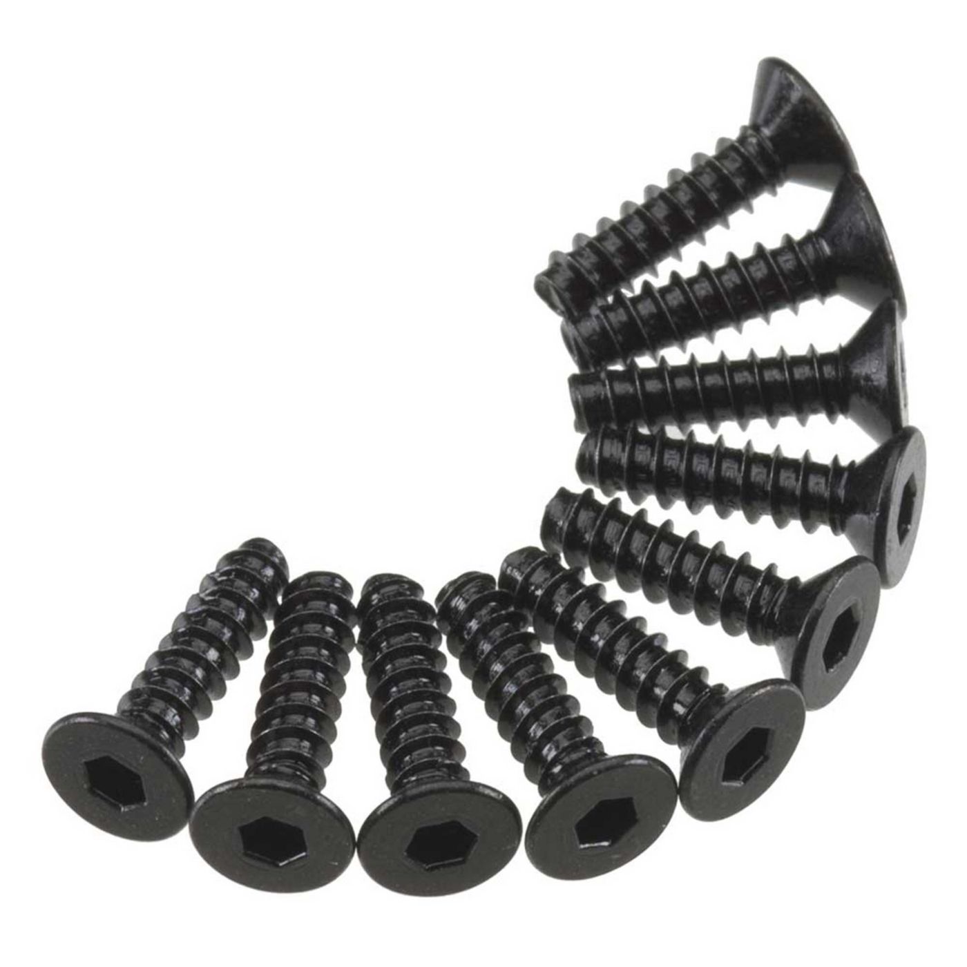 Axial AXA466 Hex Socket Tap Flat Head M3x12mm Black (10)