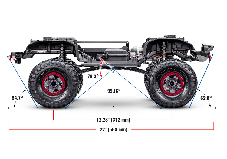 Traxxas TRX-4 Sport Scale Crawler High Trail Truck 1/10 RTR Blå - 2