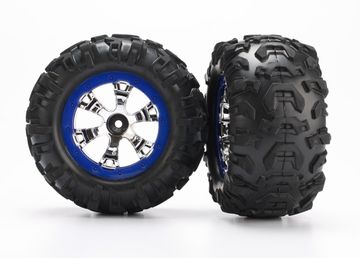 Tires & Wheels Canyon AT/Geode Chrome-Blue 2.2" 1/16 (2)