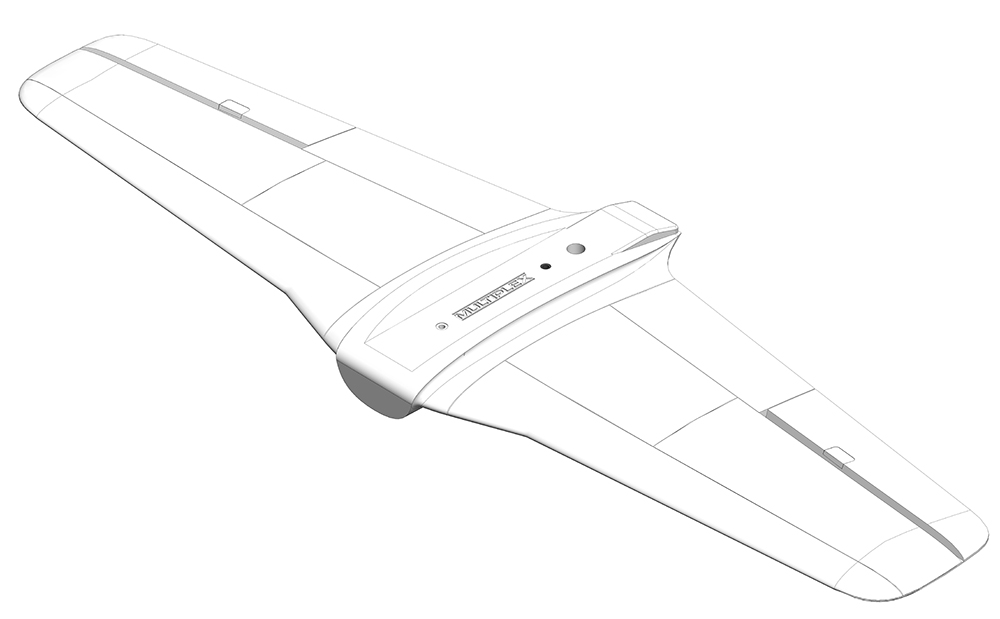 Multiplex Wingset  Funracer white w/o Servos